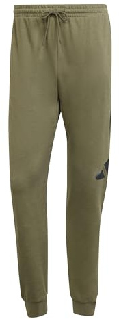 adidas Herren Essentials Big Logo French Terry Pants, Olive strata/Black, XL