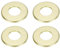 QUARKZMAN 4 Stück Wand-Split-Flansch 115mm / 4,5 OD Rosettenplatte ABS rund selbstklebend Abdeckplatten für 51mm / 2 Durchmesser Wasserrohr Armaturen Dekoration Zubehör, Gold