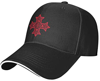 Baseballkappe Koptisch Orthodoxes Kreuz Weiß Vintage Basecap Mit Schweißband Trucker-Kappe Gebogen Krempe Schirmmütze, Für Väter, Golf, Draußen