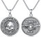 ROMANTICWORK Memento Mori Halskette 925 Sterling Silber Memento Mori Anhänger Kette Gothic Totenkopf Schmuck Geschenk für Männer Damen