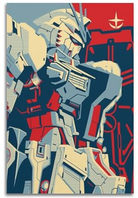 LMJUSNEFNC Mobile Suit Gundam Poster, dekoratives Gemälde, Leinwand, Wandposter und Kunstdruck, moderne Familienschlafzimmer-Dekoration, Poster, 40 x 60 cm
