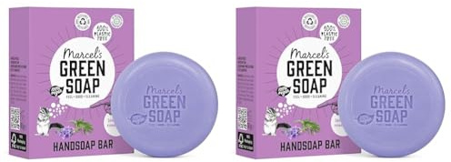 Marcel's Green Soap - Handseifenstuck Lavendel & Rosmarin - Handseife - 100% Umweltfreundlich - 100% Vegan - 97% Biologisch abbaubar - 90 g (Packung mit 2)