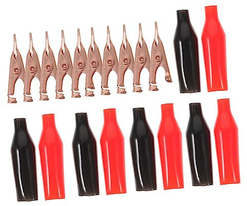 ORFOFE 10pièces Pince Crocodile Métallique Cuivre Clips Électriques Avec Excellente Conductivité Pour Tests Laboratoire Et Projets Diy