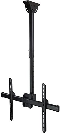 DRFGNF Soporte de TV para Techo, Soporte Giratorio para TV Colgante, para Pantallas Planas/Curvas, Compatible con la mayoría de televisores LCD LED de 37 a 80 Pulgadas, Soporte de Poste para TV par