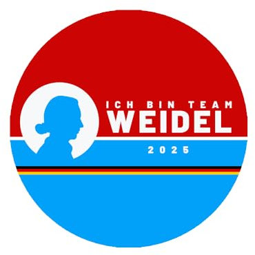 Sammys Shirt Store Ich Bin Team Weidel 2025 Neuwahlen AFD Wende Ampel Grüne Aufkleber 10 cm