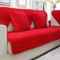 Generisch Samt Sofabezug 1 2 3 4 Sitzer, Hund Katze Sofaschoner Antirutsch Couch überzug L Form, Weiche Sofa überzug Ecksofa Sofa-Schutzhülle Mit Rutschfester Unterlage,Rot,70x120cm