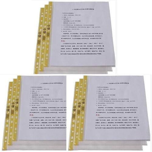 ESD Safe Elektrostatische Disspative PE-LD antistatische A4-Dokumententasche Ordner | EPA antistatische Dokumentenschutzhülle | antistatische Büroaktentasche | 11-Loch-A4-Dokumententasche |