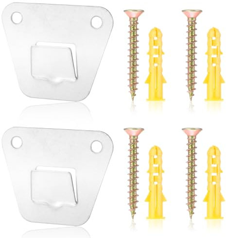 2 Pcs Ceiling Fan Mounting Bracket Wall Mount Bracket Heavy Duty Solid Steel Wall Fan Mounting Brackets Oscillation Fans Hidden Holder With Fastening Screws