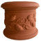 Garden Italia VASI Vaso per piante Cilindro con Limoni ICLM Diam.40 cm alt.33 in resina color Terracotta Made in Italy per esterno e interni - resistente al gelo - antiurto