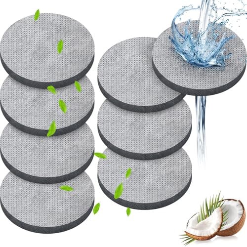 Lot de 8 Disques Filtrants à Eau pour Brita Fill and Go Bouteilles Filtrantes, Réduit les PFAS, le Chlore, les Microparticules, d'Autres Substances Altérant le Goût Dans l'Eau Potable