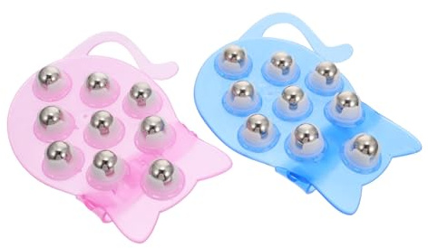 LOLIPPYY Katze Förmiges Massagegerät Stahlkugel 360° Rollball Körpermassagegerät Tragbar Für Rücken Nacken Schulter Wellness Reise