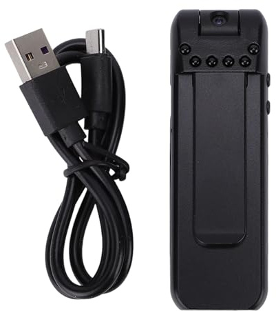 CFTGIW Wearable Camcorder 1080P HD Portable Video Recorder with 180° Rotating Lens and 6 LED Lights for Conference Outdoor Sports