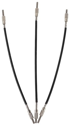 Corda di Coda 3 Pezzi 4/4 in Filo D'acciaio, per Violino | Ricambio per Violino, Nero, Collegamento Stabile della Cordiera, Supporto All’uso Quotidiano