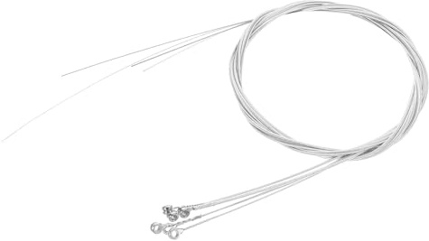 SOLUSTRE Silberne Gitarrensaiten Geeignet aus Metall für Akustikgitarre 6 Stück mit Silberplattiertem Design und Einfachem Austausch für Anfänger und Profis