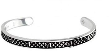 TUUM Unisex-Armreif DECEM 925er Silber M, schwarz