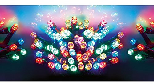 200 LED (16m) Premier Supabright LED Christmas Lights with Timer Multi Coloured