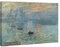 Wieco Art Giclée-Leinwanddruck, Sonnenaufgang von Claude Monet, Öl-Gemälde-Reproduktion, canvas, grau, 48x36inch (120x90cm)