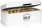 Granrosi Brotkasten - Retro-Brotbox mit Scharnierdeckel -platzsparende Aufbewahrungsbox für längeres und frischeres Essen - Brottopf - Brotaufbewahrung - Cremeweiß