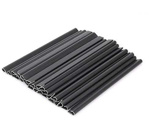 Dazone 24 Stück PVC Sichtschutzstreifen Befestigungsclips für Sichtschutz Klemmstreifen zur Befestigung - Schwarz Universal