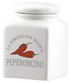 Porcellana Conserva Chili-Pfeffer-Behälter mit Porzellandeckel, 170 ml, in Geschenkbox