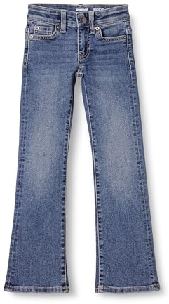 Amazon Essentials Girls' Slim Boot-Cut Stretch Jeans, Washed Blue, 10 Years Slim
