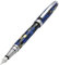 Xezo Urbanite Fountain Pen, Fine Nib. Retro Blue, Black, and Cream Colors with Chrome Plating. Limited Edition and Serialized. No Two Alike