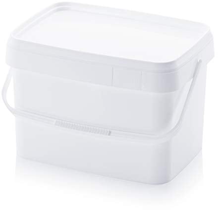 Eimer 20l rechteckig * 20 Liter * lebensmittelecht stapelbar Kunststoffeimer 20Liter weiß Farbe Futter Gastro Catering