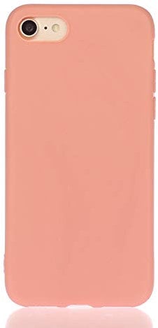Nodigo Compatible with iPhone SE 2020/iPhone 8/iPhone 7 Case Silicone Solid Color Cute Protective Bumper Matte Ultra Thin Slim Pretty Cute Kawaii Dustproof Cover - Orange