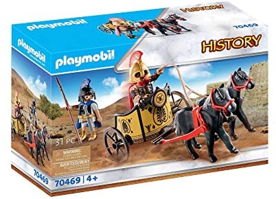 PLAYMOBIL Aquiles en un Carro con Patroclo