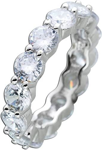 Ch.Abramowicz Memoire Alliance Ring Silber 925 weiße Zirkonia Steine 20
