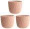 Gariella 3X apricot moderner Blumentopf mit Drainagesystem Pflanztopf-Kübel widerstandsfähig rund wetterfest Kunststoff Ø 25 cm