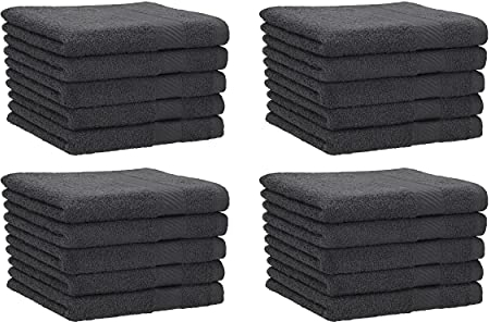 Betz 20 Stück Gästehandtücher Palermo 100% Baumwolle Größe 30x50 cm Farbe Anthrazit