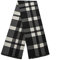 Lindoro Merino Wollschal für Herren, Warme, Leichte Tartan-Plaid-Winter-lange Schals mit Geschenkbox (Schwarz/Weiß Kariert)
