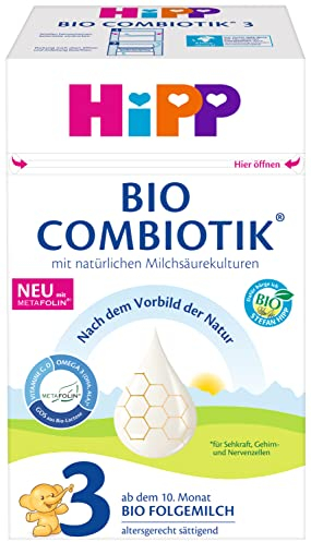 HiPP Bio Milchnahrung, 3 Bio Combiotik, Folgemilch, 600g