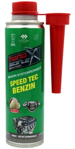 NanoBorTeX Speed Tec Benzin Additiv - verringert Spritverbrauch, erhöht Motorleistung mit Oktan Booster & Systemreiniger - BOR und Nano-Technologie für stärkere Motoren - 300ml für 50L Kraftstoff