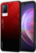 cadorabo Housse Compatible avec Vivo V21 4G / 5G en Rouge - Noir - Coque de Protection Bicolore en Silicone TPU et Dos en Verre trempé