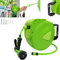 Froadp 20m Schlauchtrommel Automatisch 180° Schwenkbare Gartenschlauch Trommel 3/4 Anschluss Schlauchaufroller mit Schlauchstopp und Schnell-Verschlusskupplung für Garten Camping Garage Bewässerung
