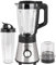 KeMar Standmixer 2-in-1 Edelstahl silber - 1,5l Glasbehälter 5 Programme 1000W abnehmbare Klinge - Smoothiemaker - inkl. 2Go Becher Trinkdeckel - Spülmaschinenfest, Blender, Reinigungsprogramm