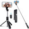 Perche à selfie compatible avec Samsung Galaxy A16 A15 A25 A35 A55 A14 A34 A54 A04s A13 A23 A33 A53 A73 5G Télécommande sans fil et support de tête de trépied, extensible et portable, trépied pour