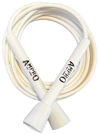 AMPRO Adjustable Speed Skipping Rope - White Original Ampro Jump Rope/Skip/Skill/Training/Exercise/Best Value Money Can Buy