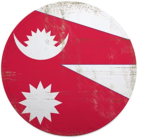 Yelolyio Nepal Decke doppelseitig Vintage Nepal Flagge Überwurf Decke 150 cm Neuheit weiche Decke für Erwachsene und Kinder Landhaus Souvenir Decke großes Geschenk für Freunde Männer Frauen