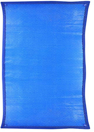Swimming Pool Cover Summer Solar Pool Cover with Grommets, Anti Dust Rainproof Rectangle Blue Swimming Pool Cover, Waterproof (Size : 4.5m×2.7m(15ft×9ft))