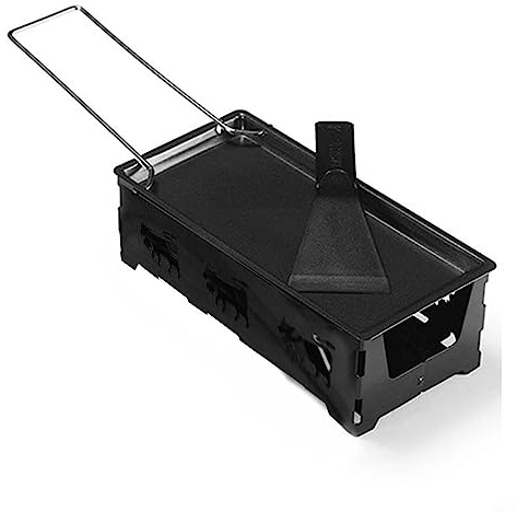 Cheese Raclette,Cheese Grill Plate Non-Stick Raclette Grill Set, Foldable Candlelight Raclette Cheese Melter Raclette Set with Stove for Home Kitchen