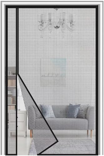 Apertura Laterale Zanzariera Magnetica per Porte 110x230CM Fibra di vetro,Reversibile Sinistro Destro Zanzariera Magnetica per Porte Finestra，Facile da Installare，Resistente agli strappi