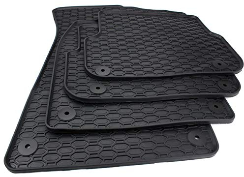 kfz-premiumteile24 Premium Gummimatten Kompatibel mit A6 S6 RS6 (4F C6) A6 Allroad Baujahr 03/2006-2011 Fußmatten Automatten Gummi Allwetter 100% Passgenau Schwarz