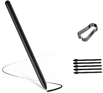 Galaxy Tab S9 Stylus Pen Replacement for Samsung Galaxy Tab S9/S9 Plus/S9 Ultra S Pen All Versions, Galaxy Tab S9/S9+/S9 Ultra Stylus Touch S Pen with Magnetic Attachment + 5 Tips (Black)