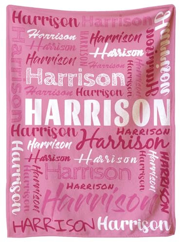 TICBIC Coperta Neonato Personalizzata, Coperta Personalizzata,Copertina Per Neonato Personalizzata Con Testo Del Nome,Coperta Personalizzata Di Compleanno,Regalo Di Natale