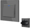 BSEED Interruptor de luz con LED Gris,10A 1 Gang 3 Vías Interruptor de luz empotrado con luz de control LED,Interruptor Luz de Pared con marco de cristal,Interruptor conmutador con clips para salón