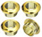 sourcing map 4Pcs Cable Hole Cover, 12/32 inch(18mm) ABS Office Desk Cable Wire Cord Grommet Cable Cord Organizer for Office Desktop Wire, Gold