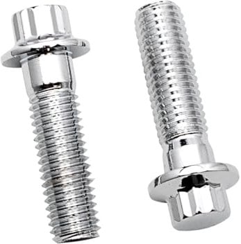 WOWTK 2Pcs M10x1.5 Metric Chrome Front Brake Caliper Bolts Kit for Harley